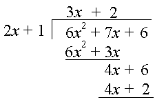 Division of polynomials