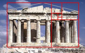 Pantheon with golden ratio