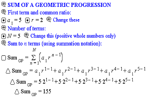 livemath example