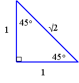 45-45 degree triangles