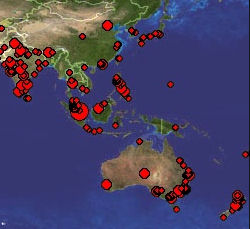 ClustrMaps Asia and Australia