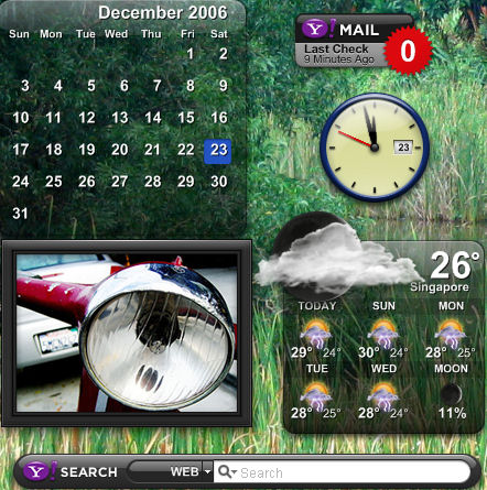 Yahoo widgets