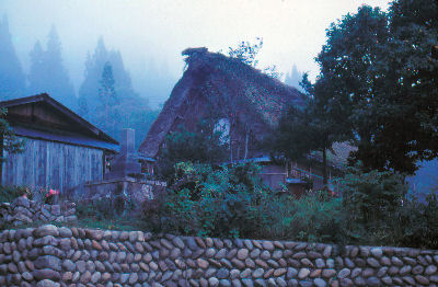 Shirakawa, Japan. Gassho-style houses.