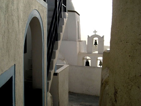 bells at Santorini church