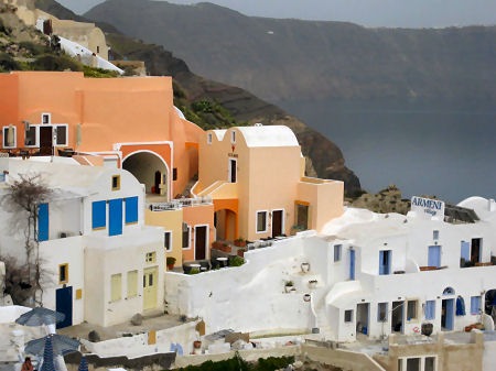 Oia, in Santorini