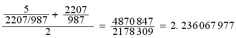 square root 5