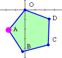 pentagon built with jsxgraph