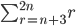 \sum_{r=n+3}^{2n}{r} 