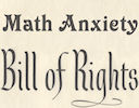 Math Anxiety Bill of Rights