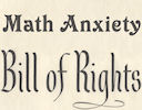 math anxiety bill of rights