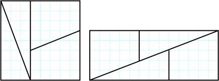 8x8 square becomes 5x13