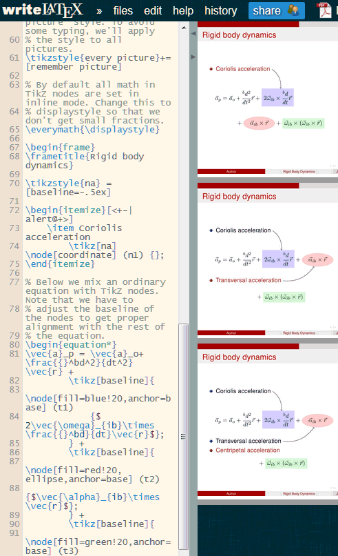 writeLatex (Overleaf) screen shot