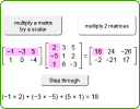 Matrix multiplication, addition, scalar multiplication applet