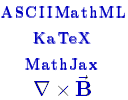 KaTEX ASCIIMathML and MathJax