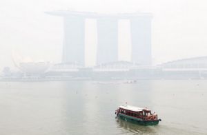Haze over Singapore