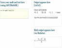 ASCIIMathML input, LaTeX and KaTEX output