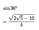 sine 36 degrees