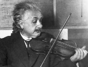 Einstein with his violin