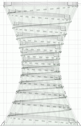 Effekt bridge - spiral around hyperboloid