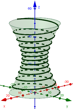 Effekt bridge - spiral around hyperboloid