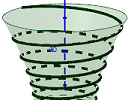 spiral around hyperboloid