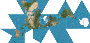 Geodesic sphere - Dymaxion map