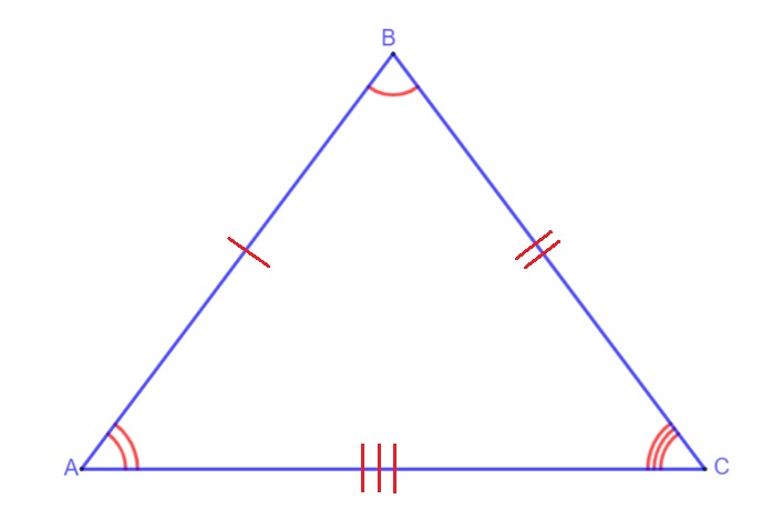 equiangular triangle in nature