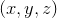 (x,y,z)