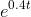 {e}^{{0.4}{t}}