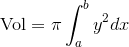 \text{Vol}=\pi\int_a^b{y}^2dx