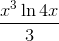 \frac{x^3\ln4x}{3}