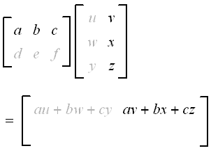 Multiplying matrices - second step