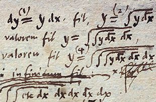 Leibniz original integration notation