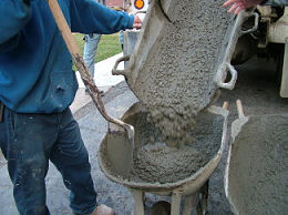 Mixing concrete